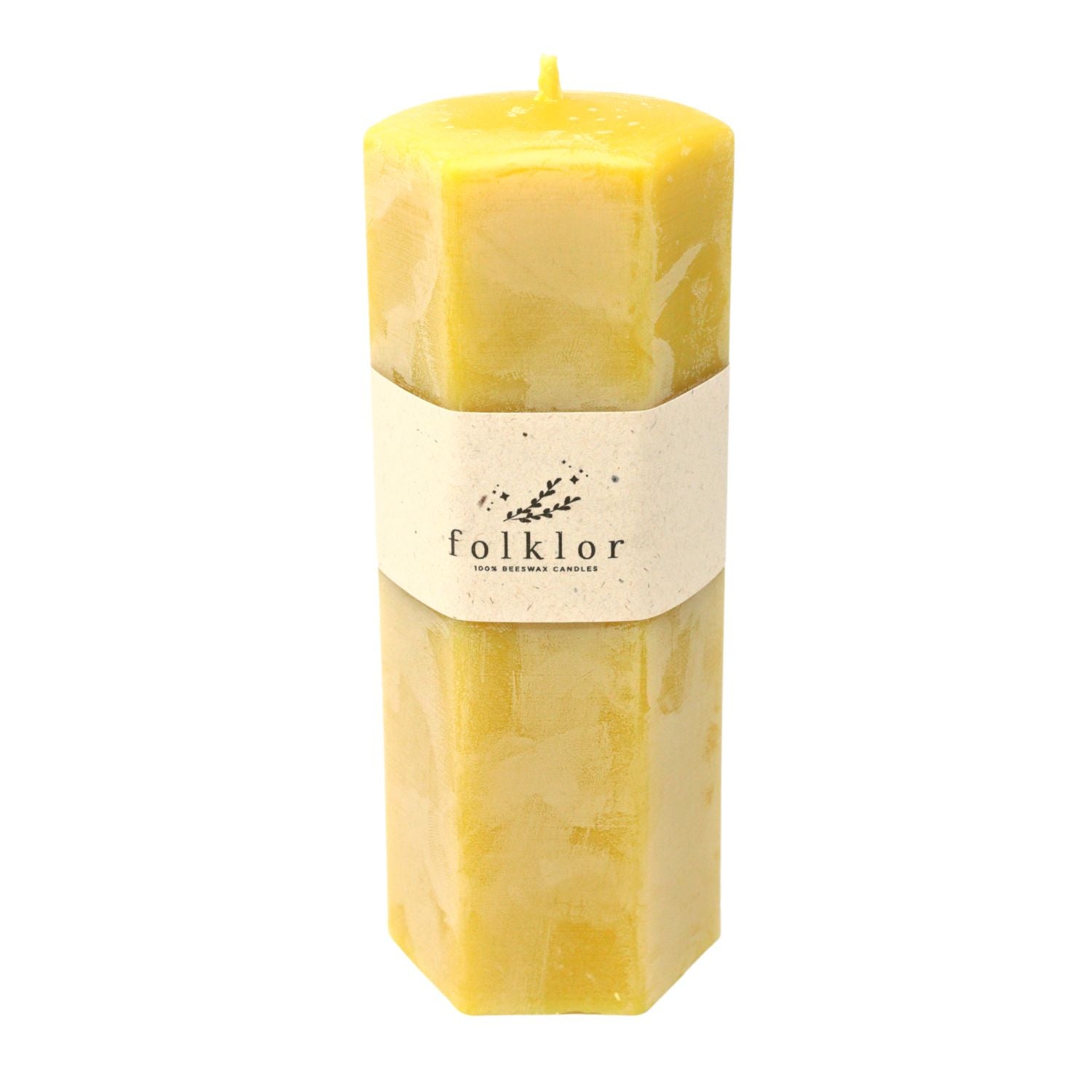 Large Hexagon Beeswax Candle - Folklor.ie