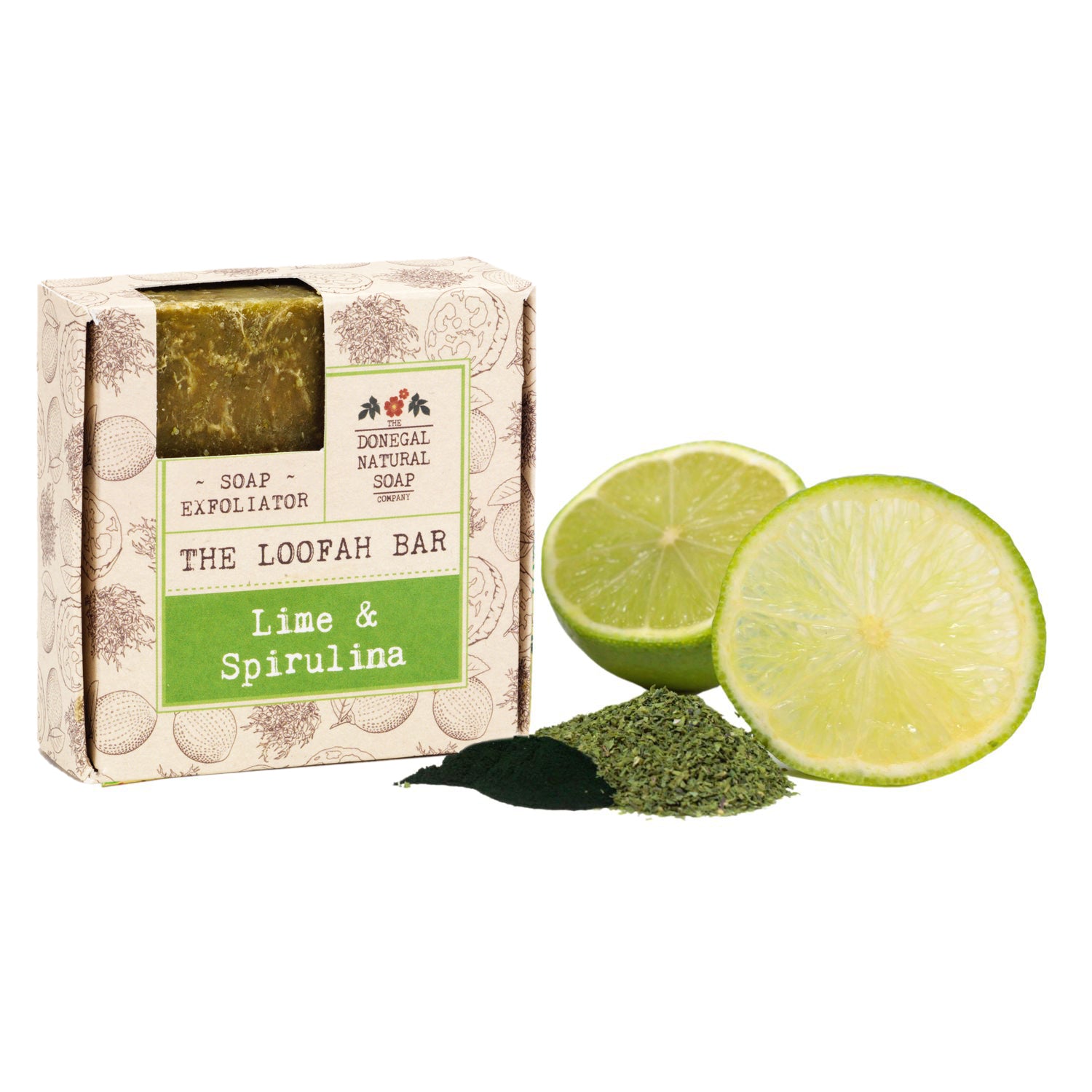Lime & Spirulina Loofah Natural Soap