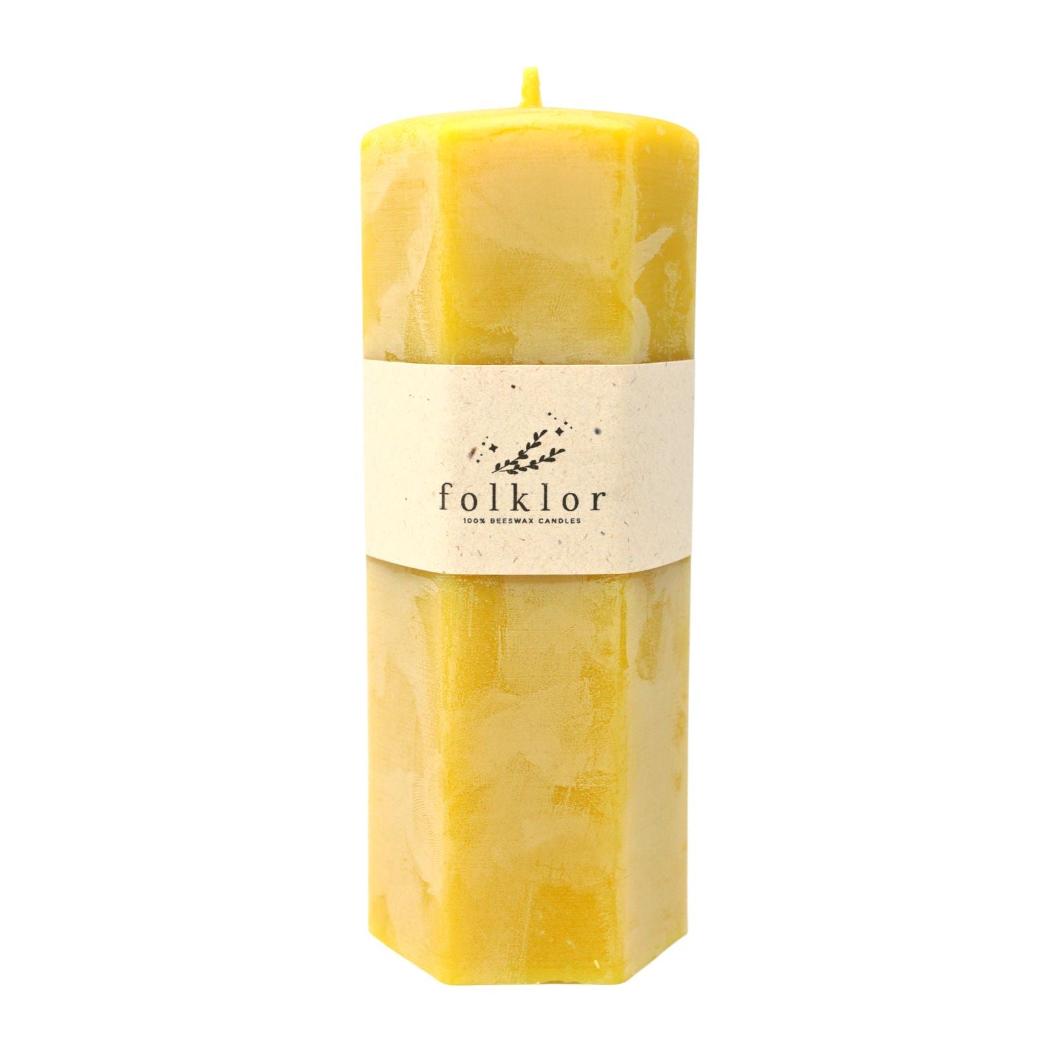 Large Hexagon Beeswax Candle - Folklor.ie