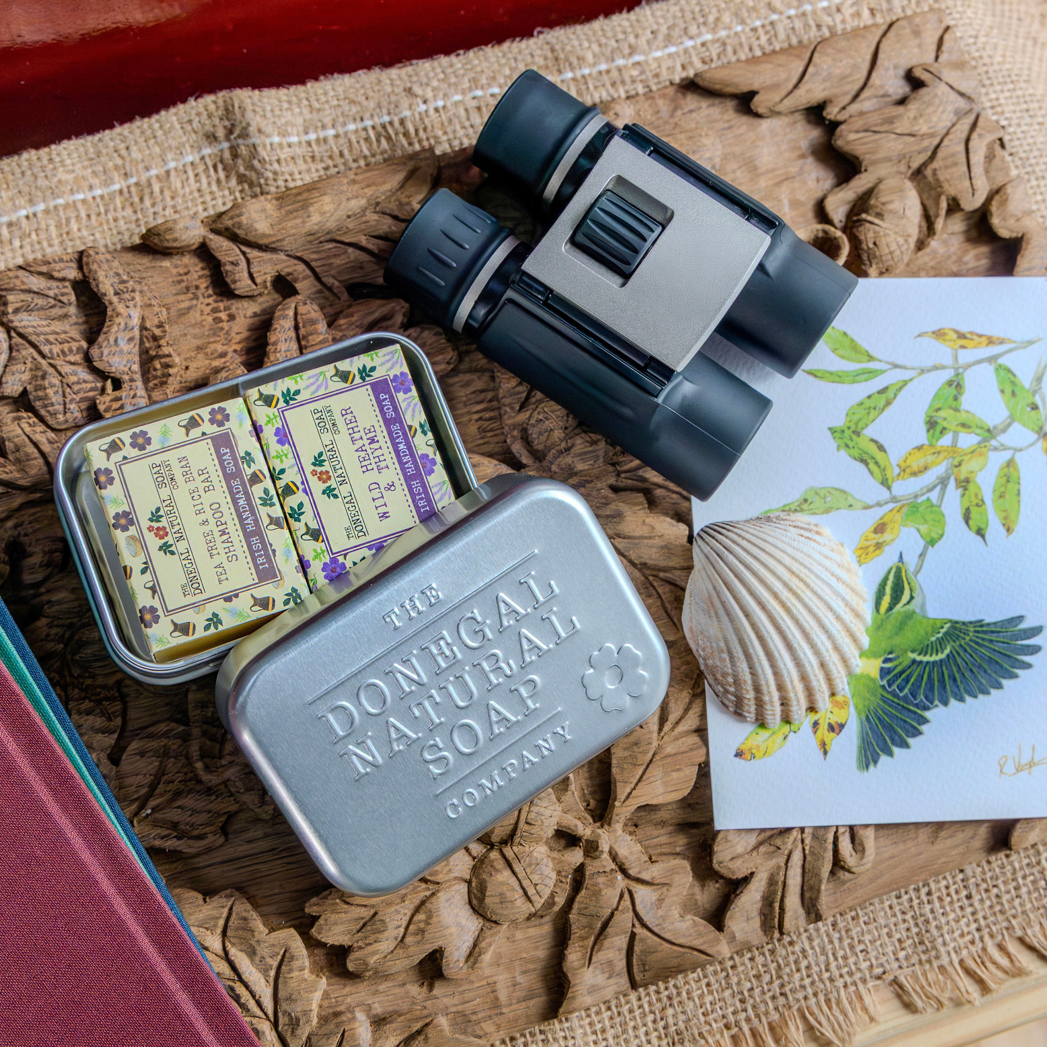 Travel Kit: 3-Piece Tin with Soap & Shampoo Bar (40g)