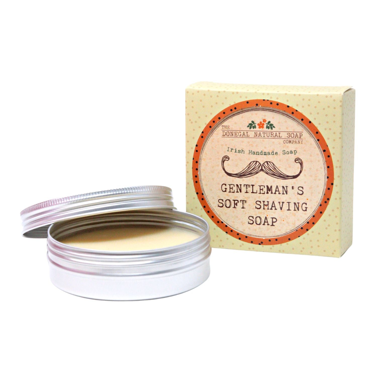 Gentlemen's Soft Shaving Soap with Travel Tin